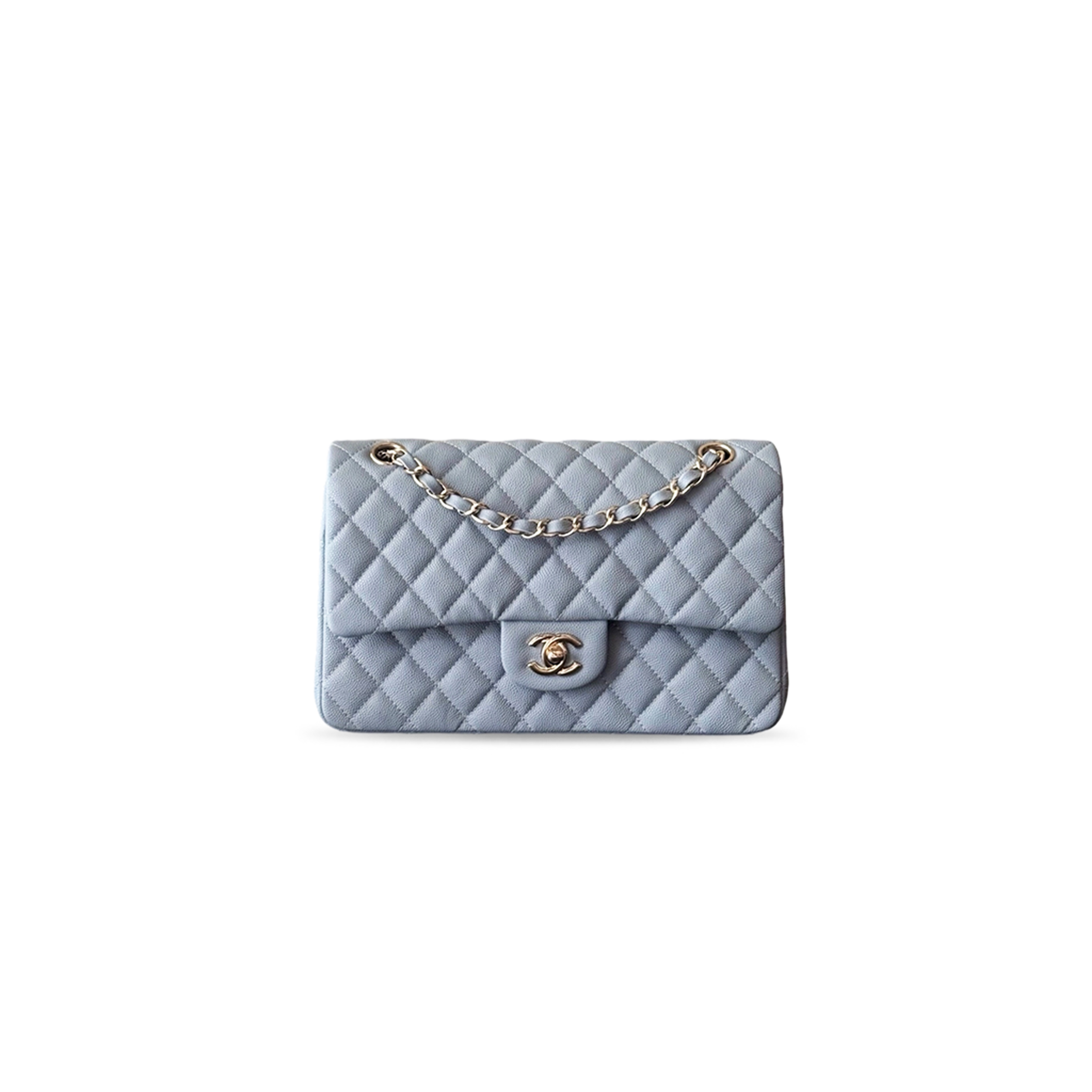 CHANEL CAVIAR QUILTED MEDIUM DOUBLE FLAP LIGHT A01112 (25.5*15.5*6.5cm)